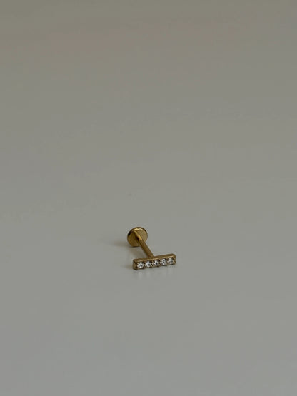 Gold Rengi Şerit Model Çelik Piercing