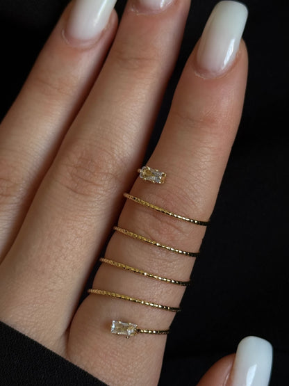 Gold Rengi Spiral Model Kadın Yüzük