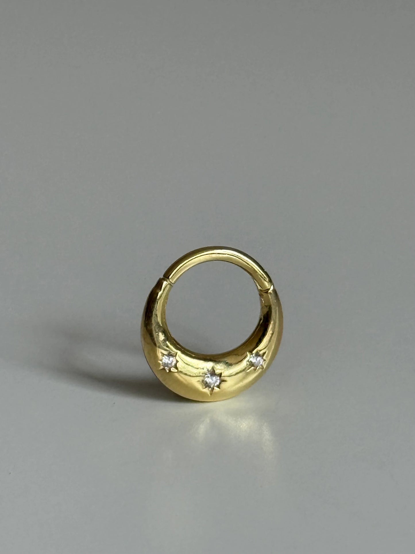 Gold Rengi 925 Ayar Gümüş Daith Piercing