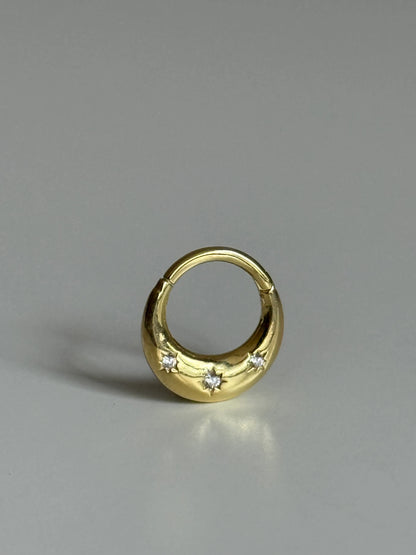 Gold Rengi 925 Ayar Gümüş Daith Piercing