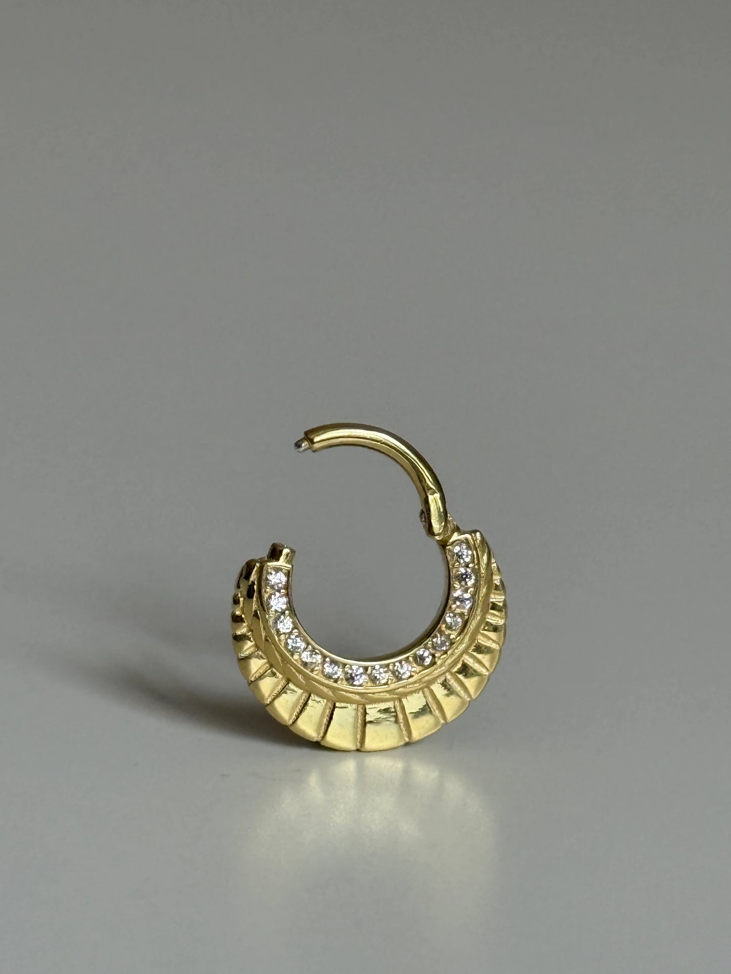 Gold Rengi 925 Ayar Gümüş Daith Piercing