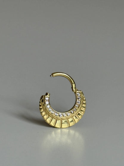 Gold Rengi 925 Ayar Gümüş Daith Piercing