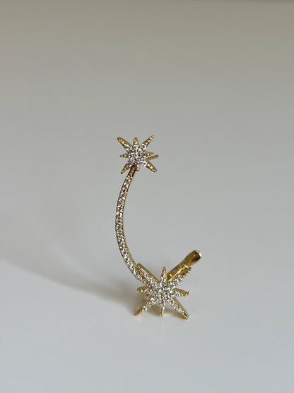 Zirkon Taşlı Yıldız Model Kadın Kıkırdak Küpe
