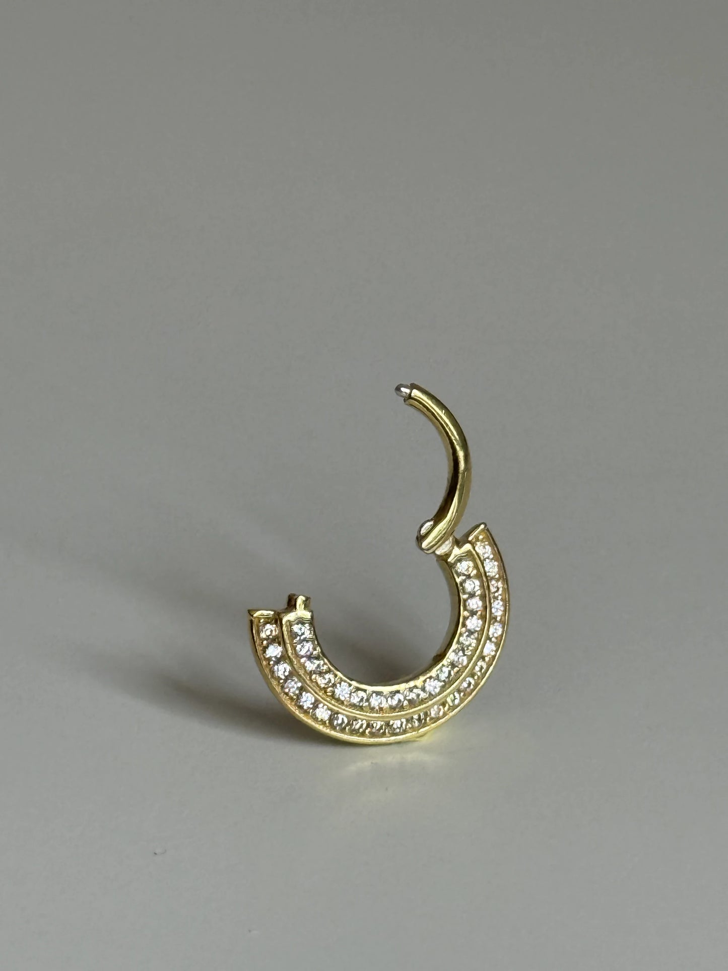 Gold Rengi 925 Ayar Gümüş Daith Piercing