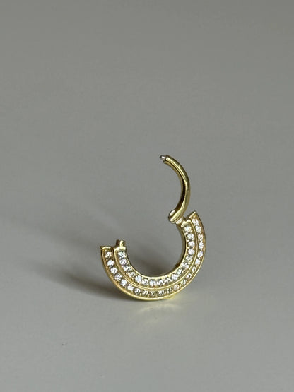 Gold Rengi 925 Ayar Gümüş Daith Piercing