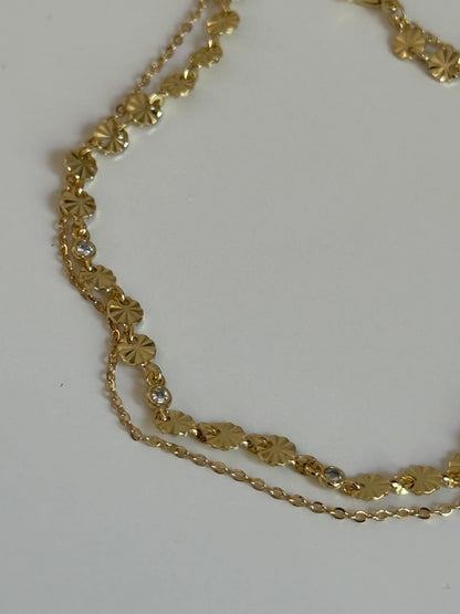 Gold rengi Yuvarlak Model İki Sıra Kadın Halhal