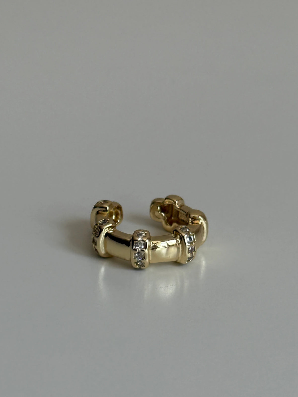 Gold Rengi Taşlı Kadın Kıkırdak Küpe