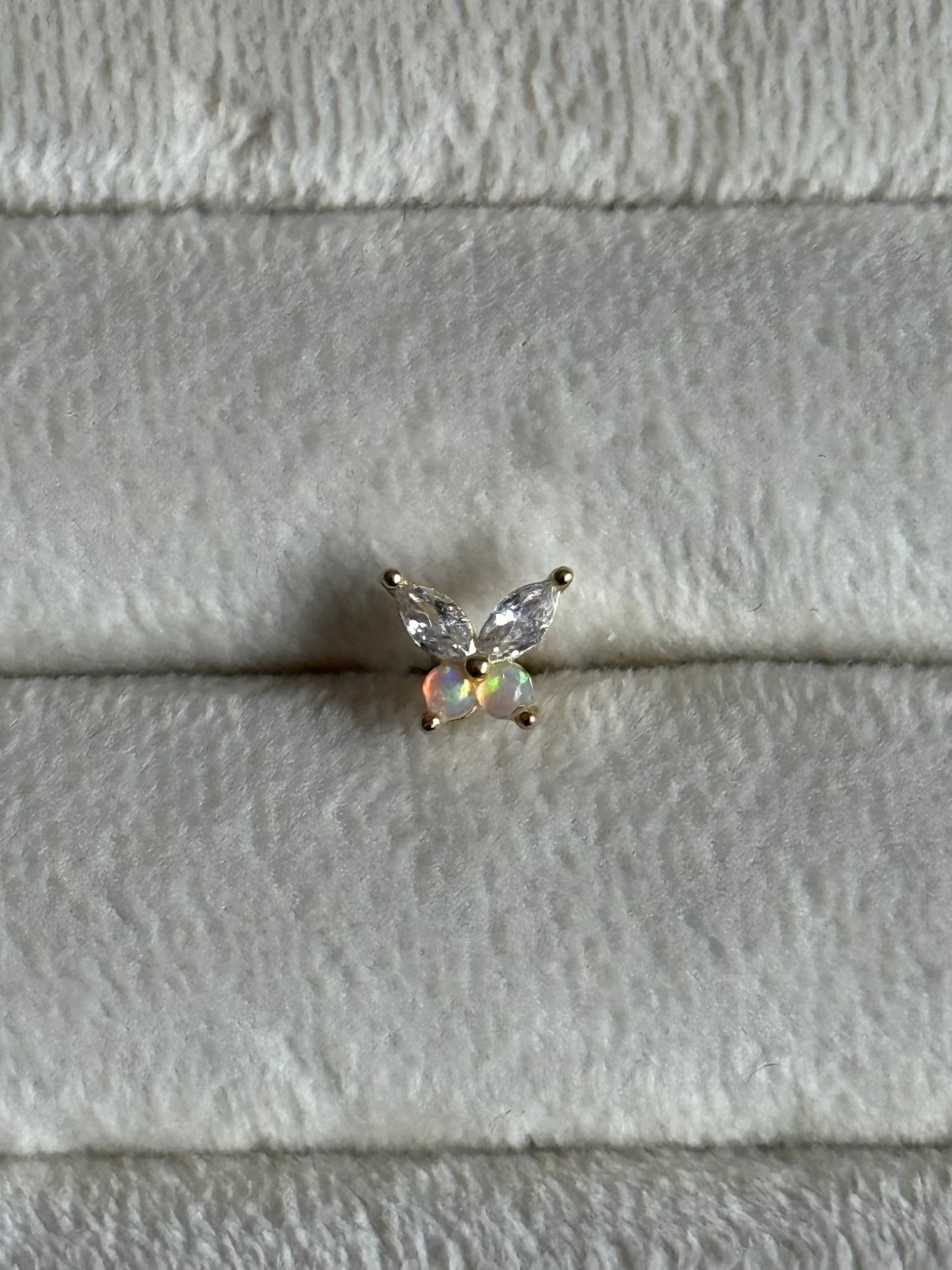Gold Rengi 925 Ayar Gümüş Piercing