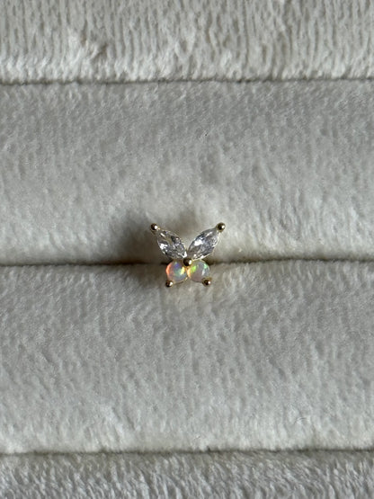 Gold Rengi 925 Ayar Gümüş Piercing