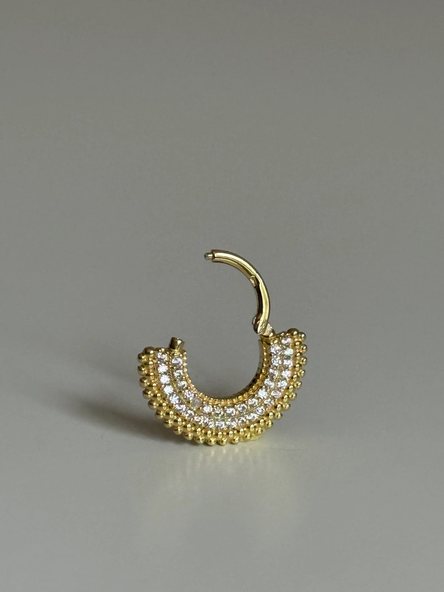 Gold Rengi 925 Ayar Gümüş Daith Piercing