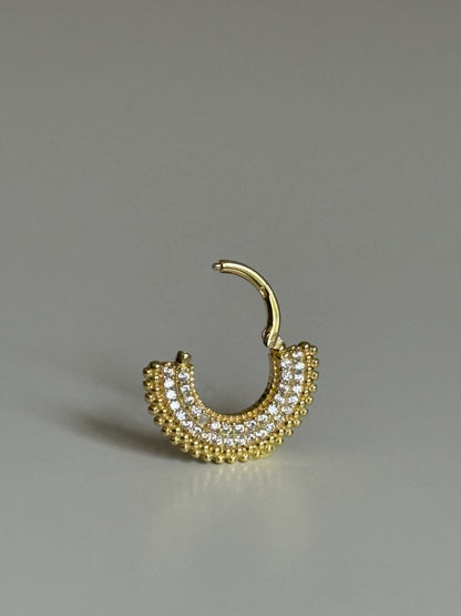 Gold Rengi 925 Ayar Gümüş Daith Piercing