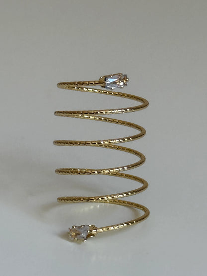 Gold Rengi Spiral Model Kadın Yüzük