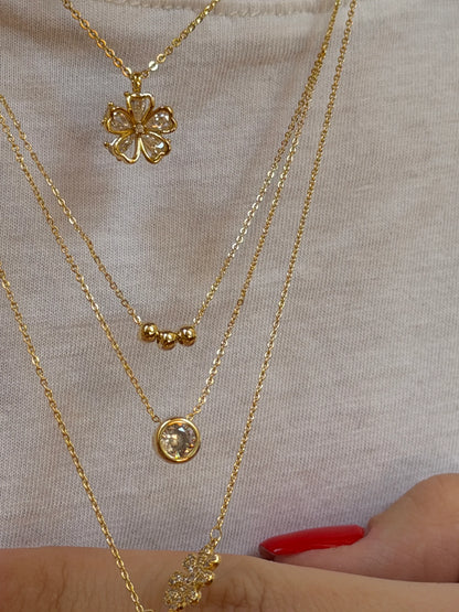 Damla Taşlı Çiçek Model Kadın Kolye