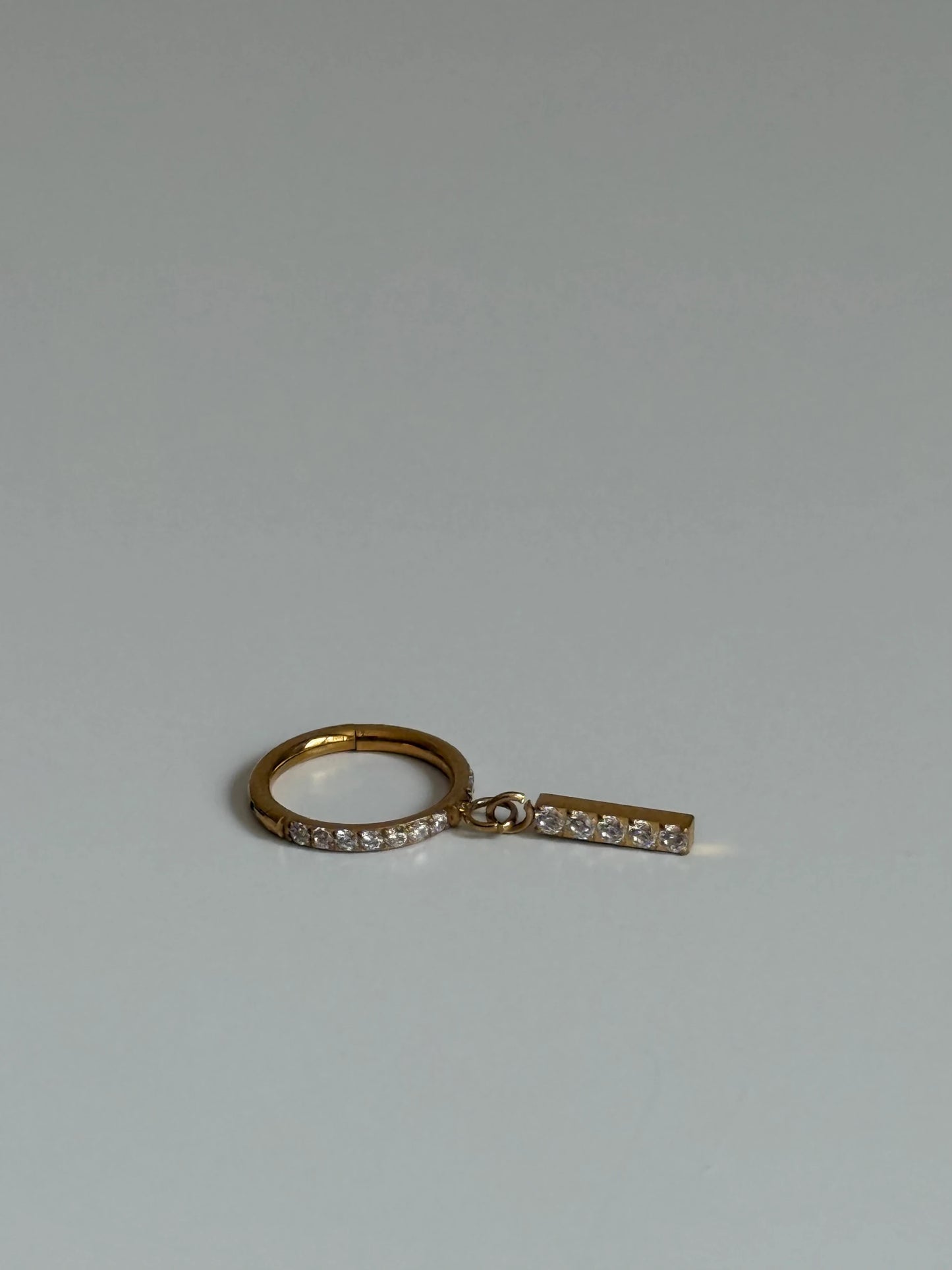 Gold Rengi Sallantılı Halka Çelik Piercing