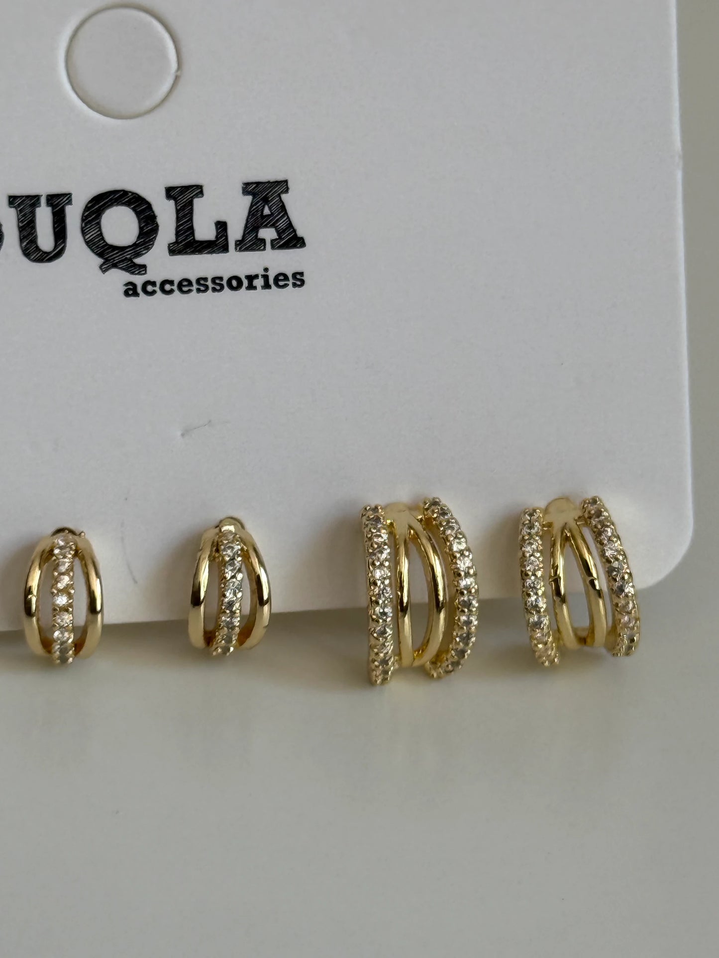 Gold Rengi Set Küpe