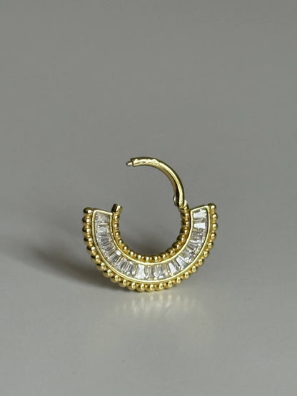 Gold Rengi 925 Ayar Gümüş Daith Piercing