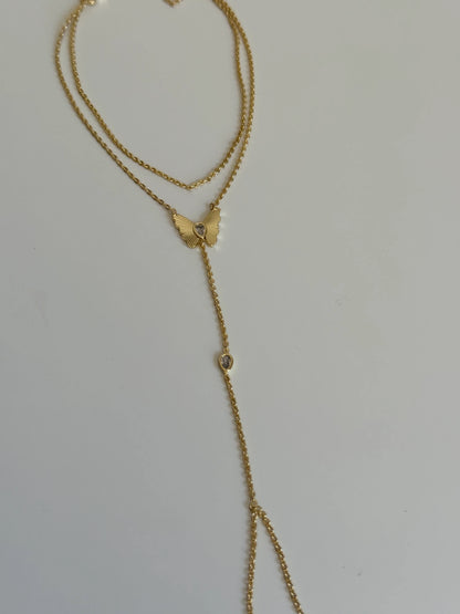Gold Rengi Kelebek Model Kadın Şahmeran