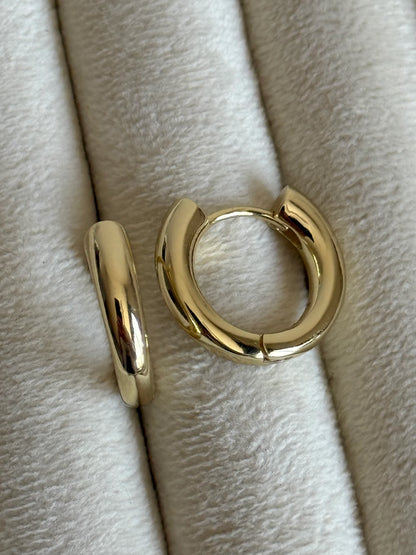 Gold Rengi Küçük Halka Xupıng Kadın Küpe