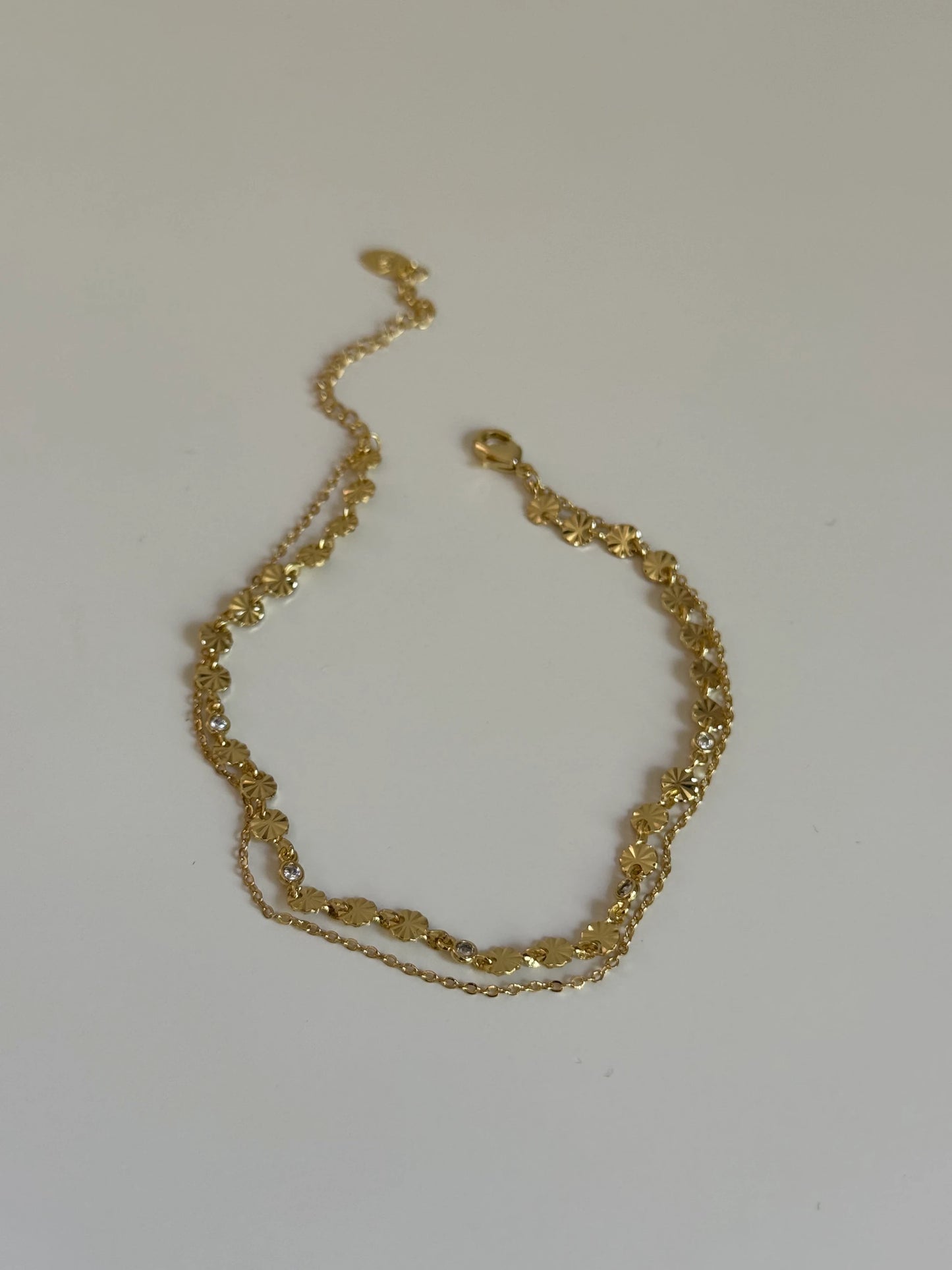Gold rengi Yuvarlak Model İki Sıra Kadın Halhal