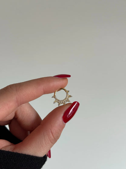 Gold Rengi 925 Ayar Gümüş Daith Piercing