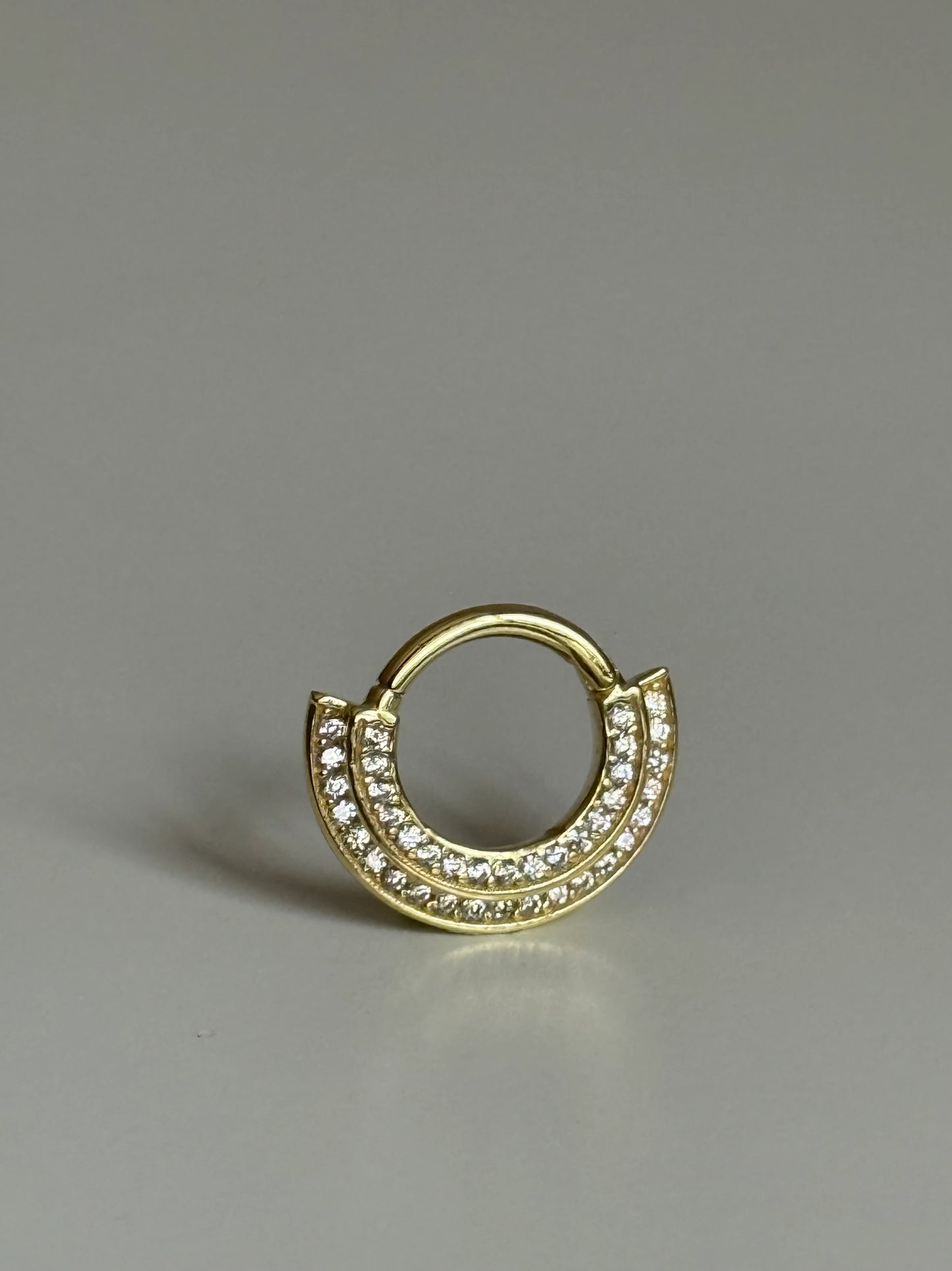 Gold Rengi 925 Ayar Gümüş Daith Piercing