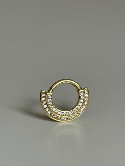 Gold Rengi 925 Ayar Gümüş Daith Piercing