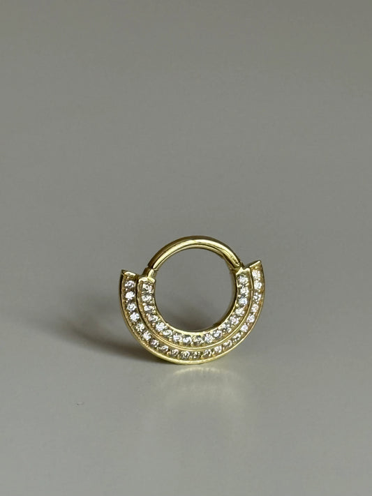 Gold Rengi 925 Ayar Gümüş Daith Piercing