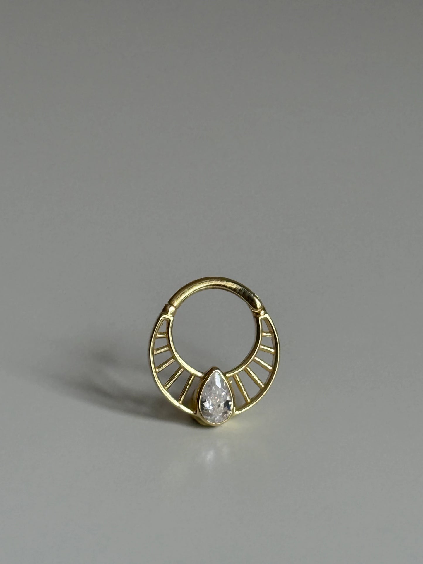 Gold Rengi 925 Ayar Gümüş Daith Piercing