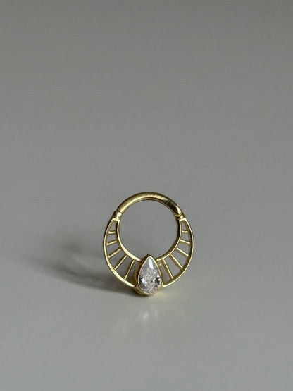 Gold Rengi 925 Ayar Gümüş Daith Piercing