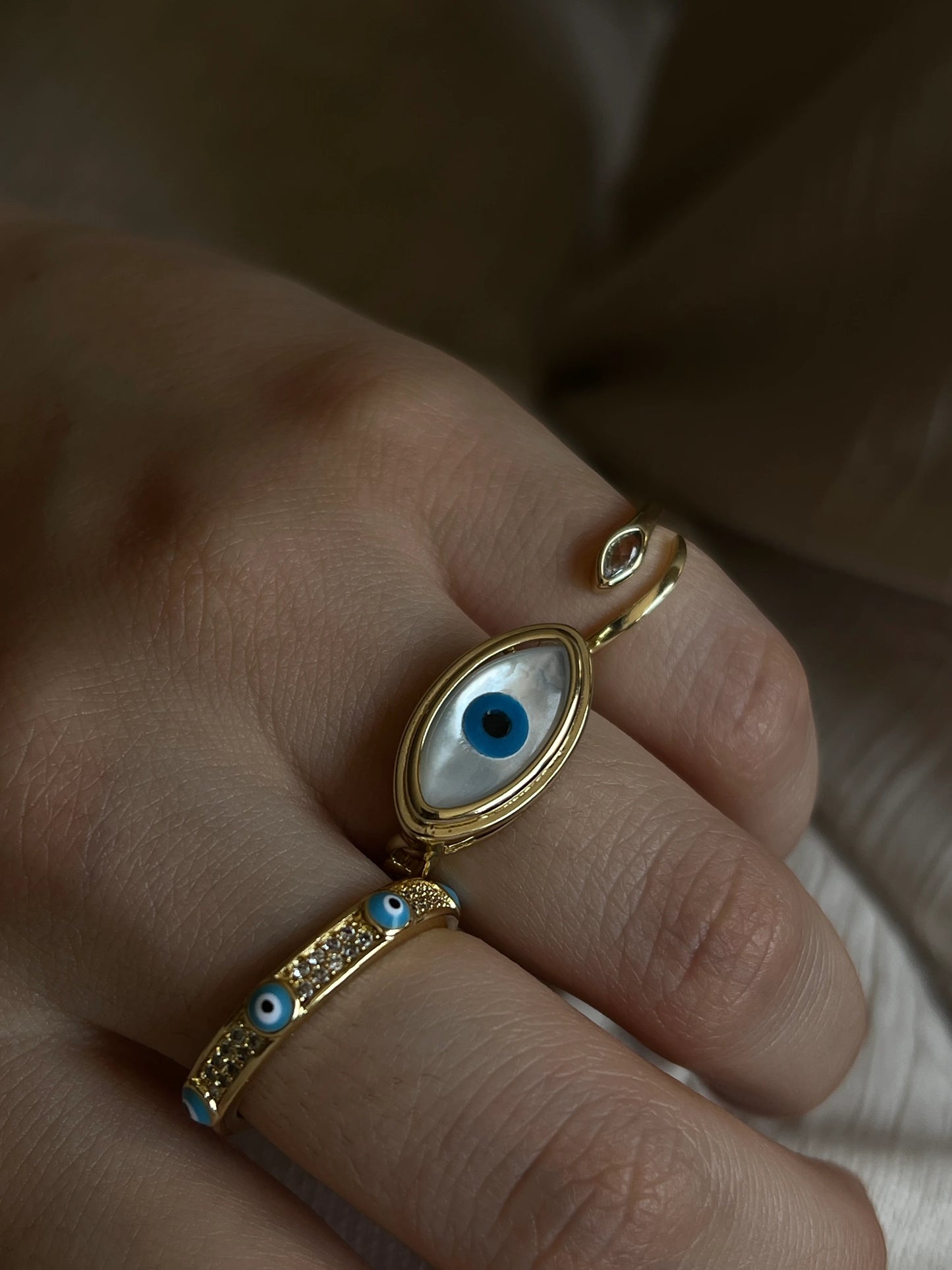 Gold Rengi Göz Model Kadın Yüzük