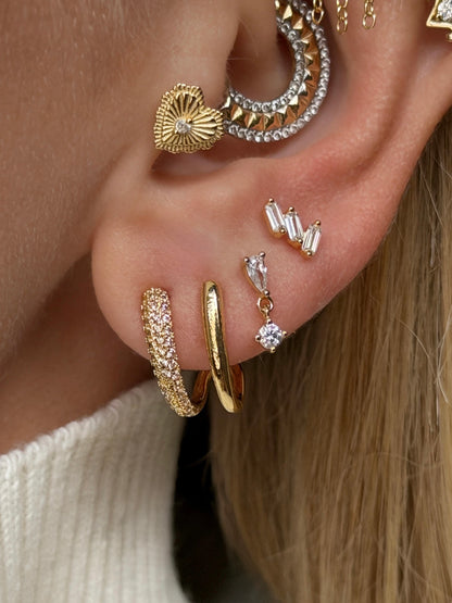 Gold Rengi 925 Ayar Gümüş Piercing
