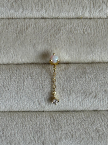 Gold Rengi 925 Ayar Gümüş Piercing