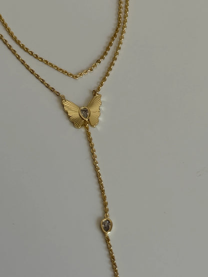 Gold Rengi Kelebek Model Kadın Şahmeran