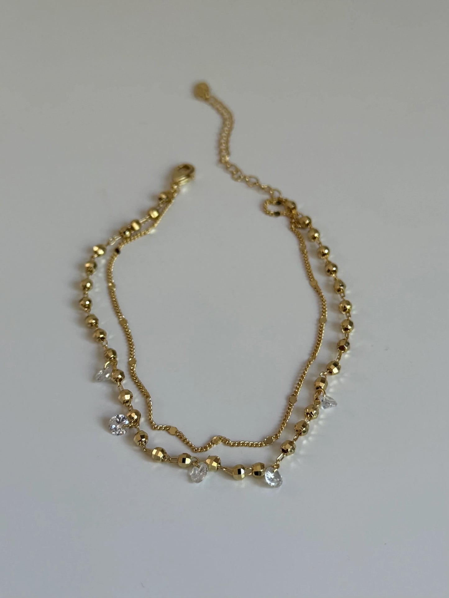 Gold Rengi Top Top Model İki Sıra Kadın Halhal