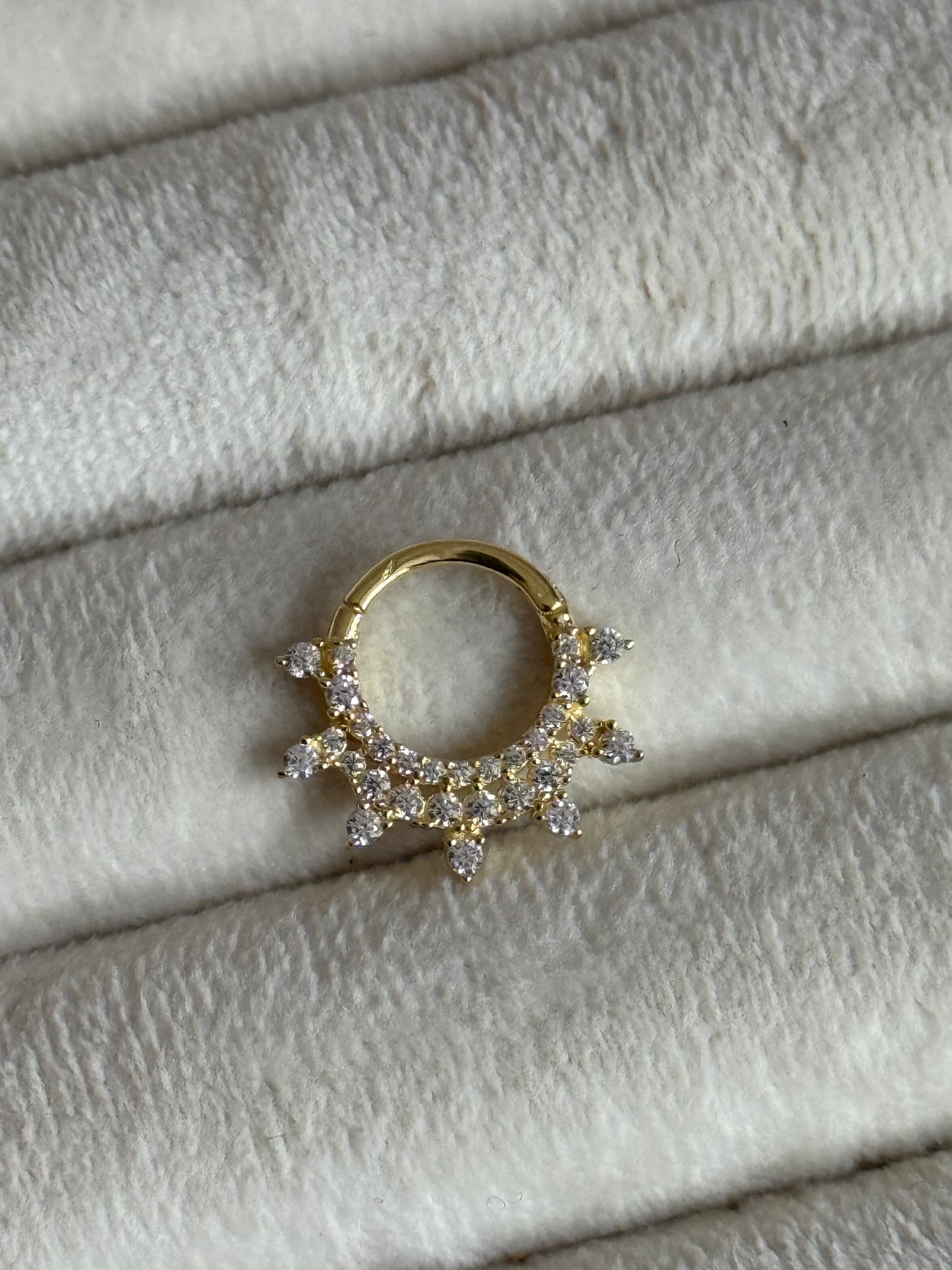 Gold Rengi 925 Ayar Gümüş Daith Piercing