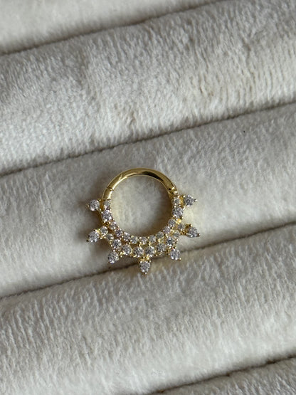 Gold Rengi 925 Ayar Gümüş Daith Piercing