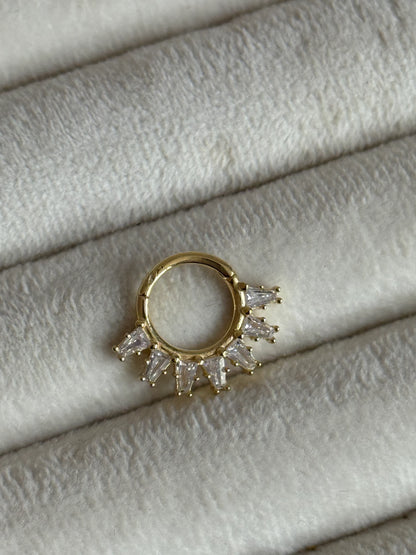 Gold Rengi 925 Ayar Gümüş Daith Piercing