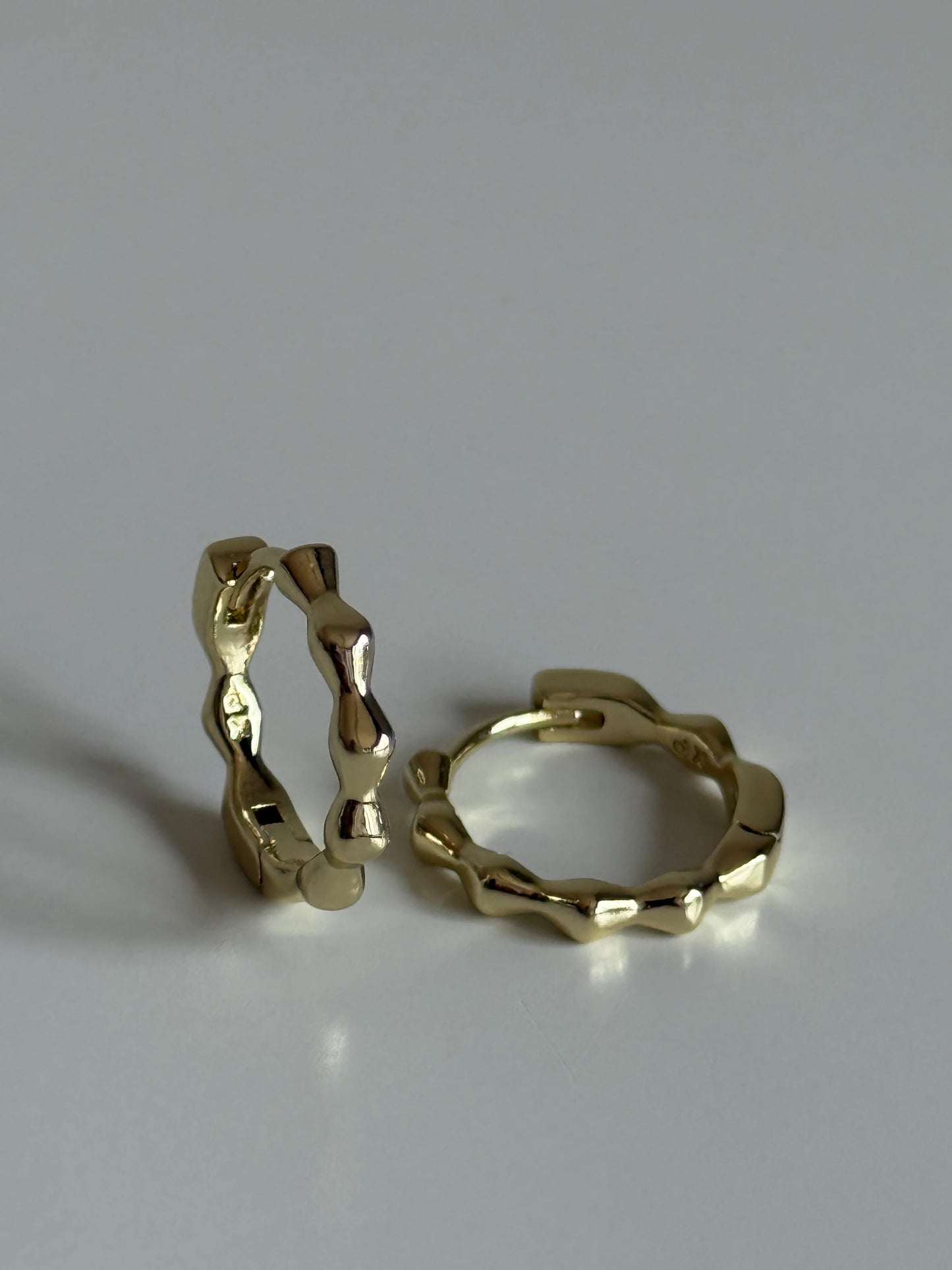 Gold Rengi Xupıng Halka Kadın Küpe