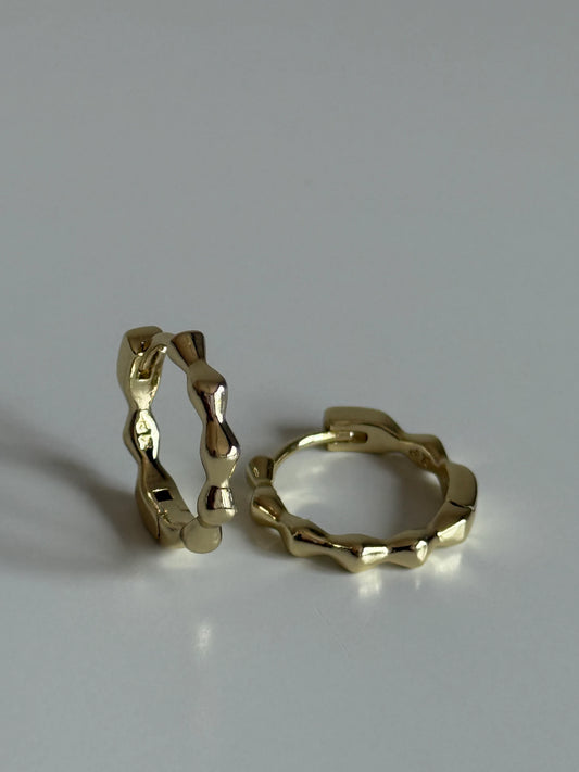 Gold Rengi Xupıng Halka Kadın Küpe