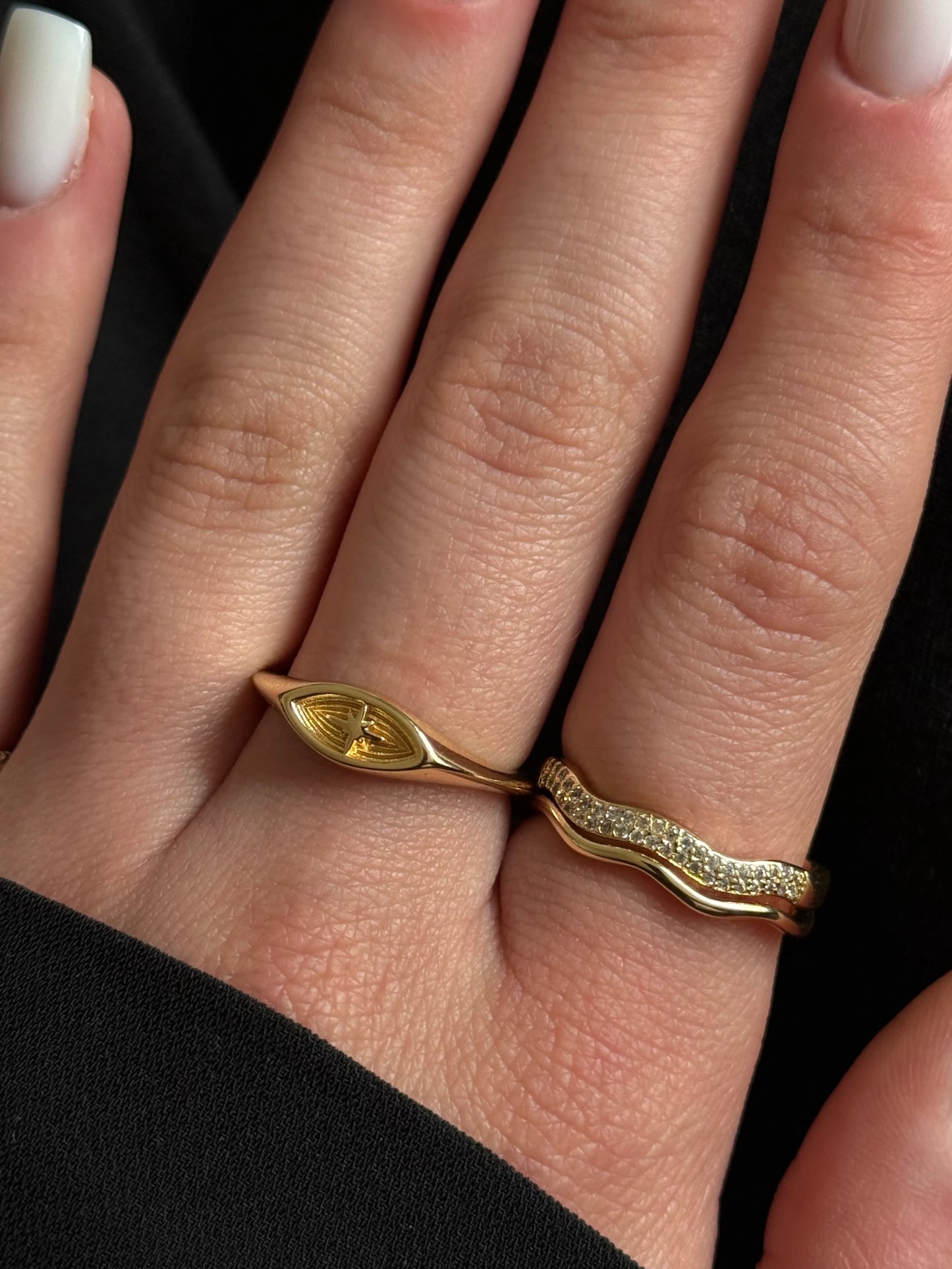 Gold Rengi Kutup Yıldızı Model Kadın Yüzük