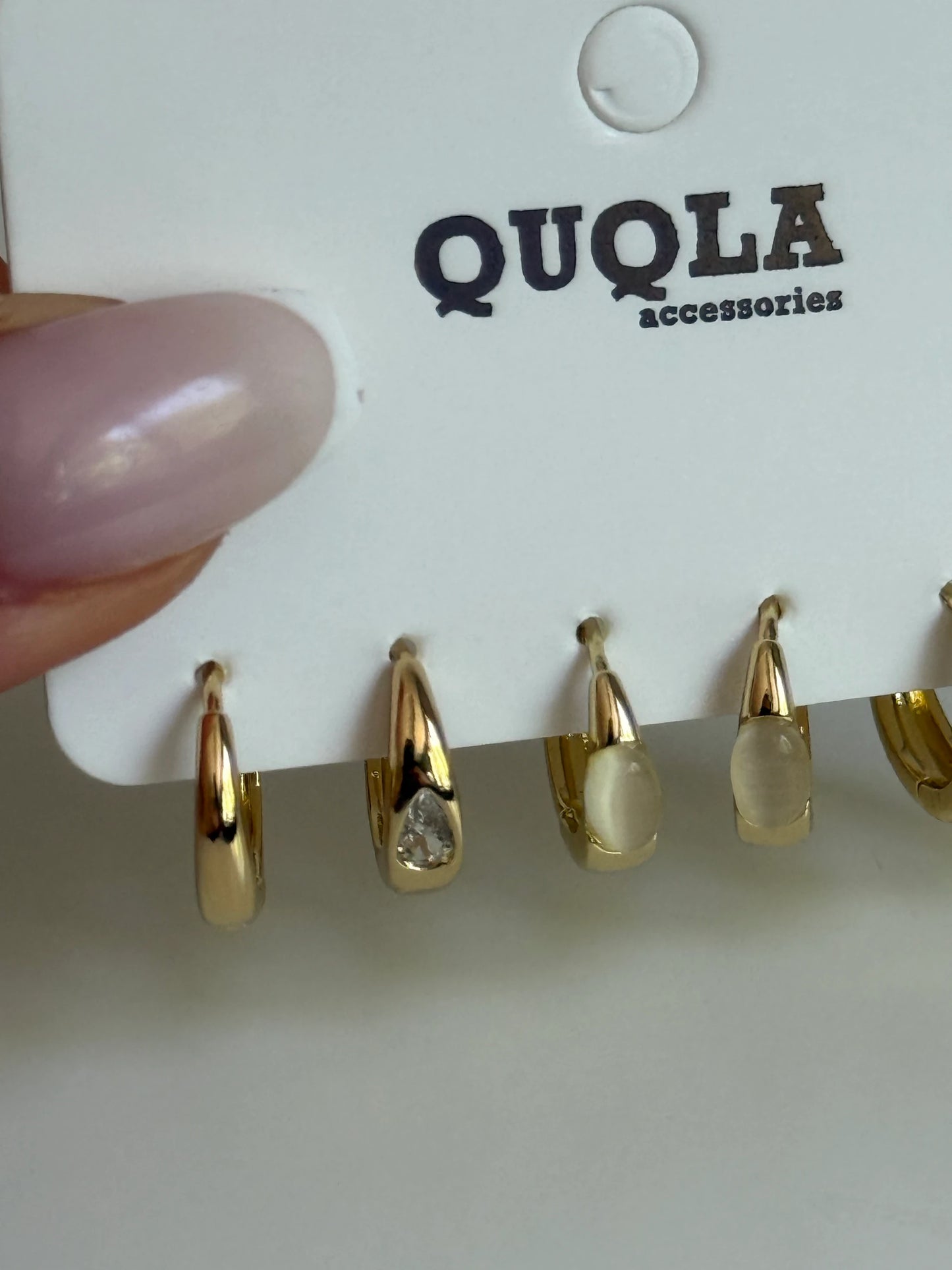 Gold Rengi Set Küpe