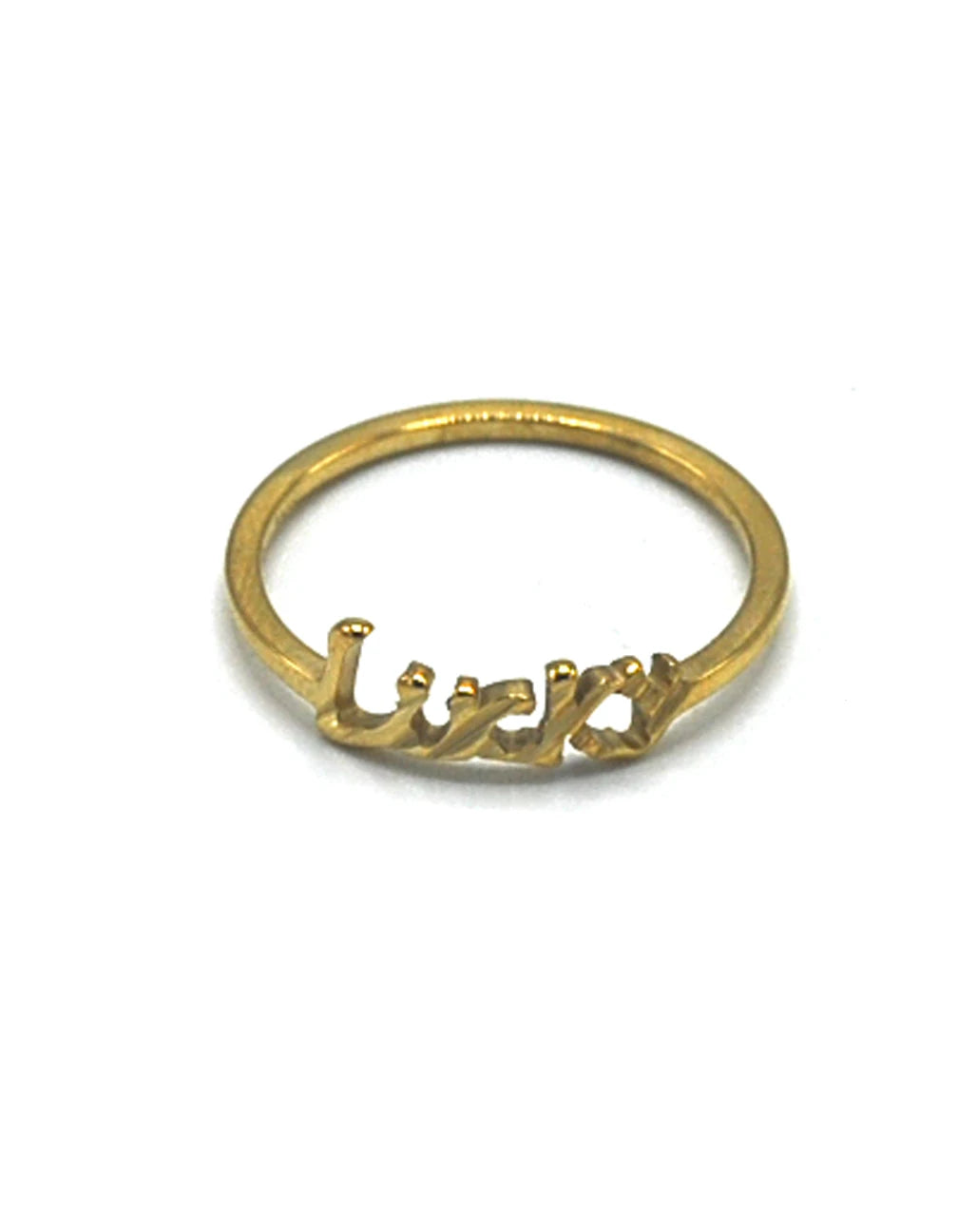 Gold Rengi Love Yazılı Kadın Yüzük