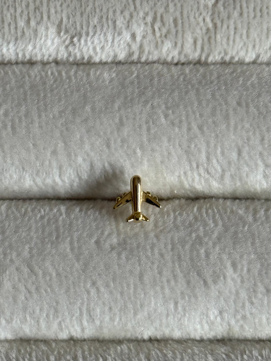Gold Rengi 925 Ayar Gümüş Piercing