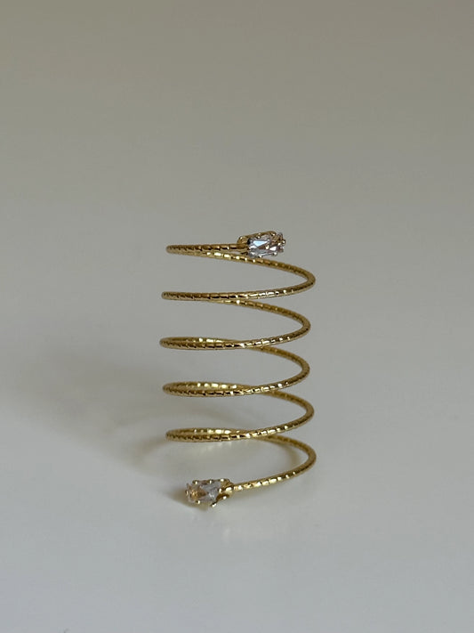 Gold Rengi Spiral Model Kadın Yüzük