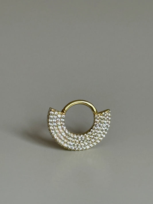 Gold Rengi 925 Ayar Gümüş Daith Piercing