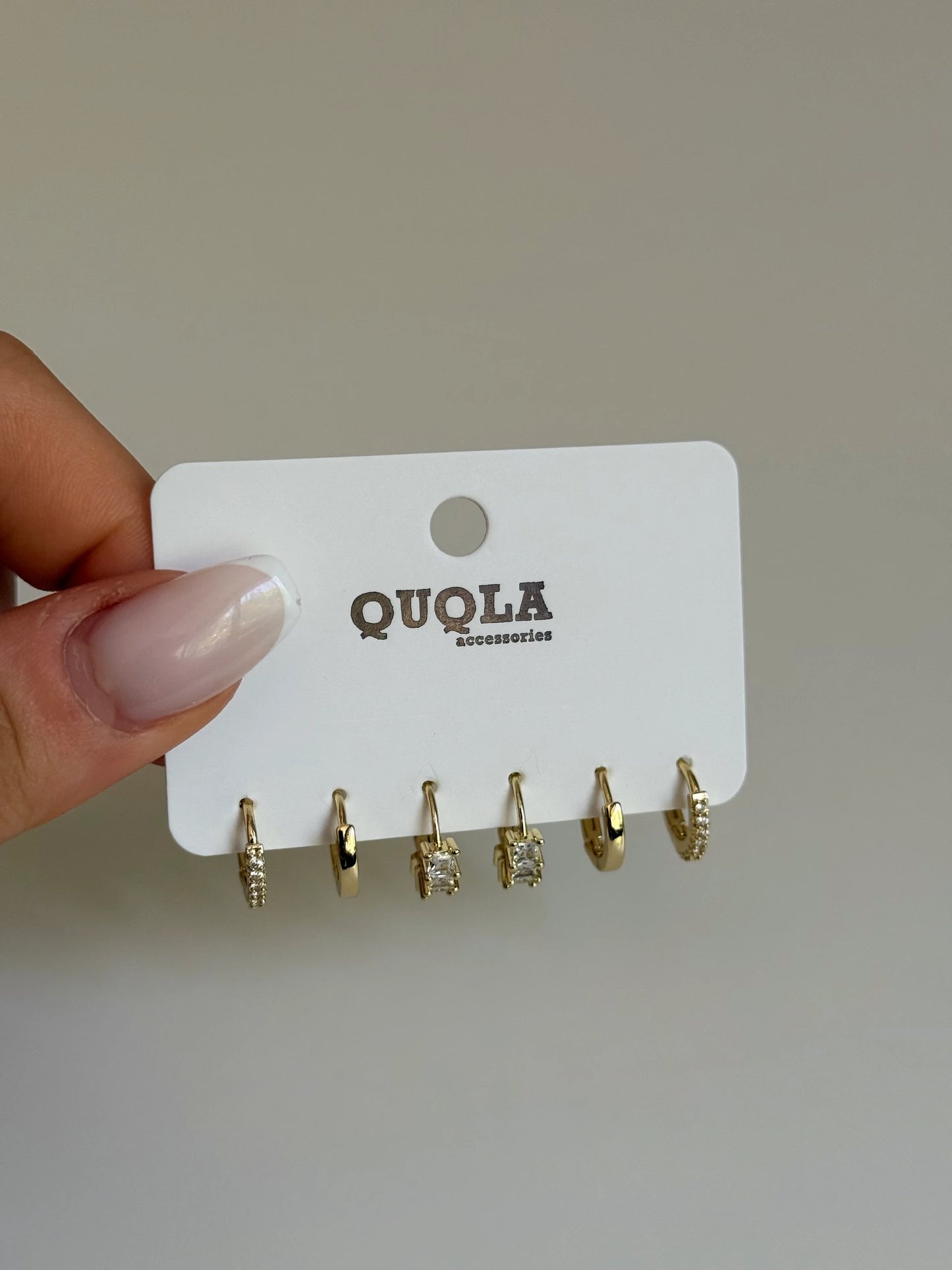 Gold Rengi Halka Model Set Küpe