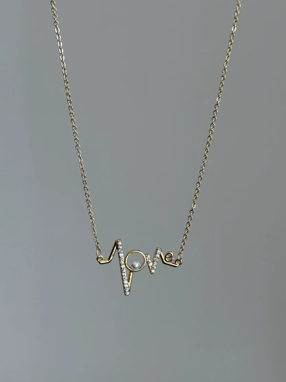Gold Rengi Zikzak Model Kadın Kolye