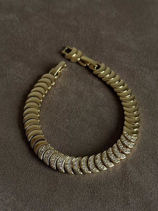 Gold Rengi Sıralı Ay Model Xupıng Kadın Bileklik