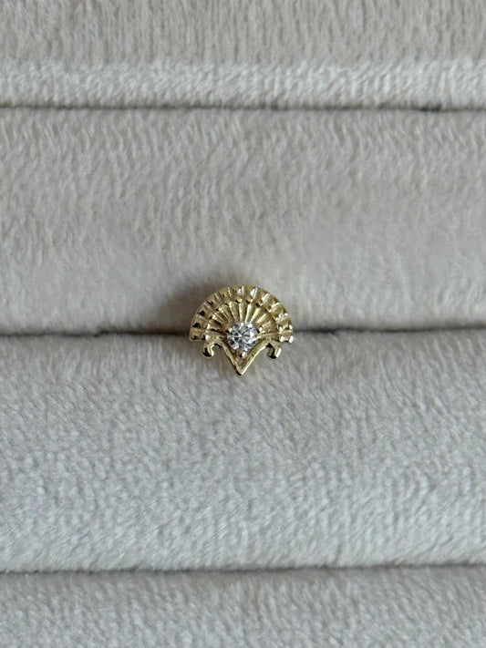 Gold Rengi 925 Ayar Gümüş Piercing