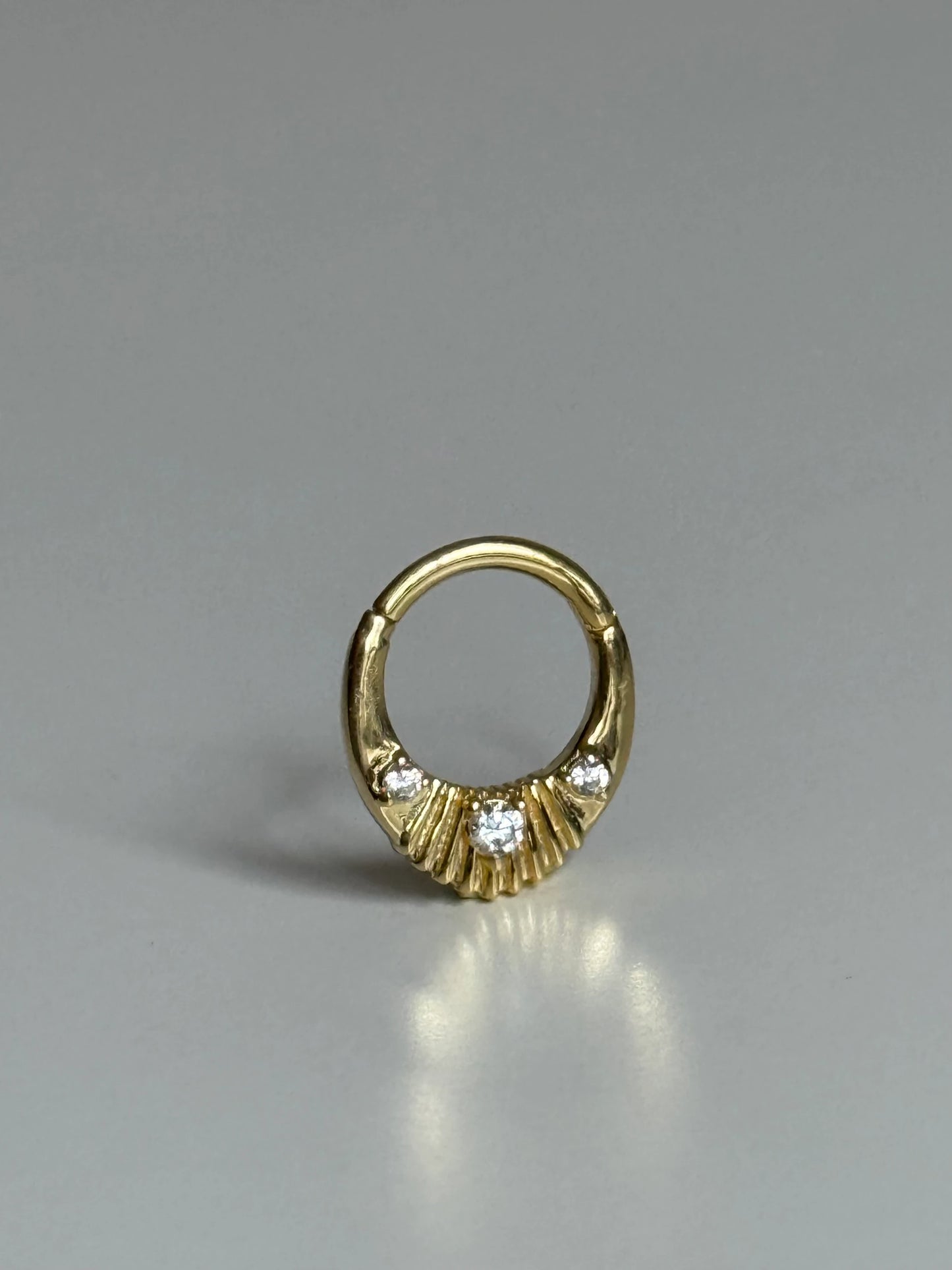 Gold Rengi 925 Ayar Gümüş Daith Piercing
